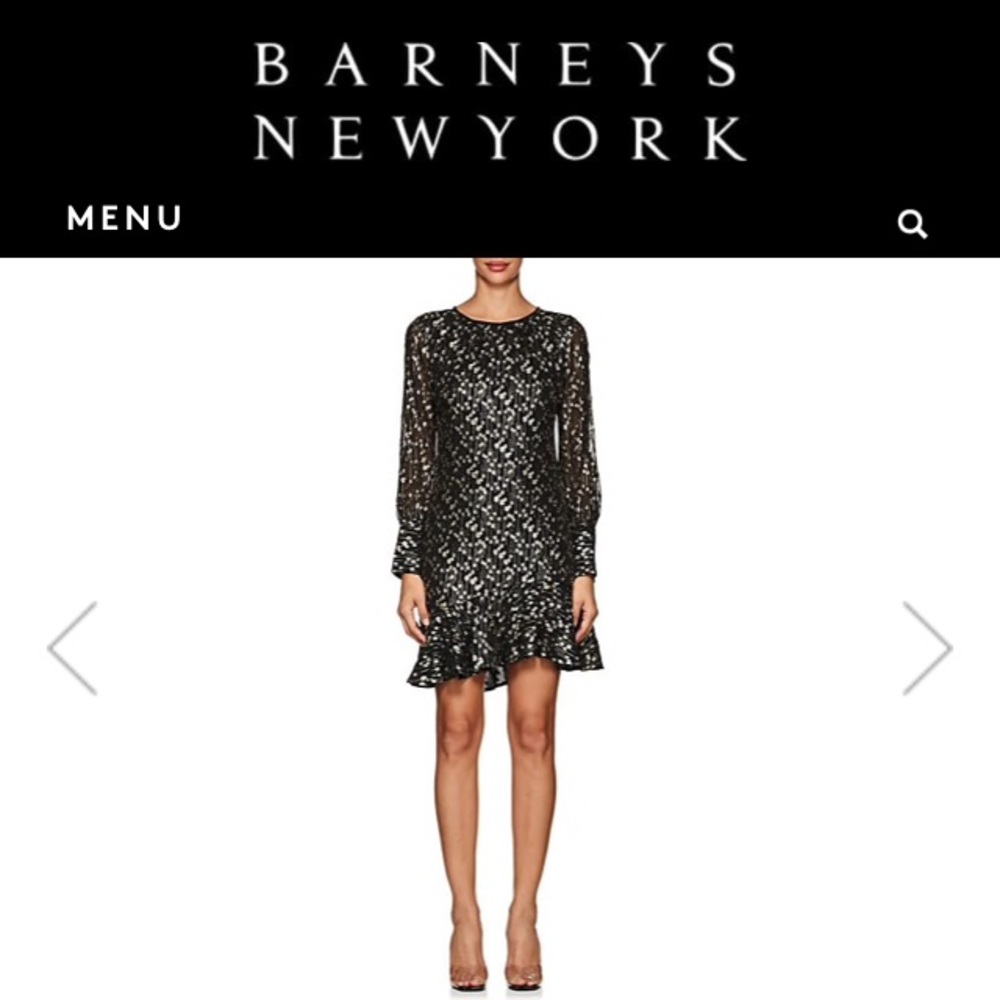 Derek Lam LongSleeve Asymmetrical RuffleHem Dress